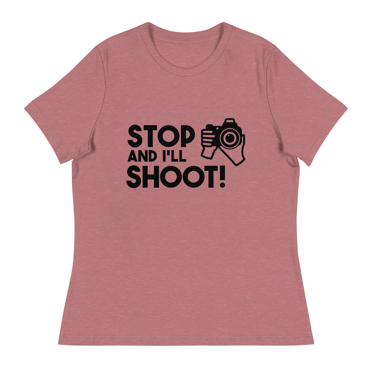T-shirts pour fille - Arrête et je tire - Logo noir