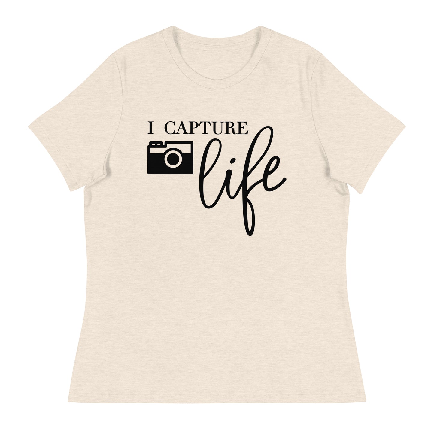 T-shirts fille - je capture la vie - Logo noir
