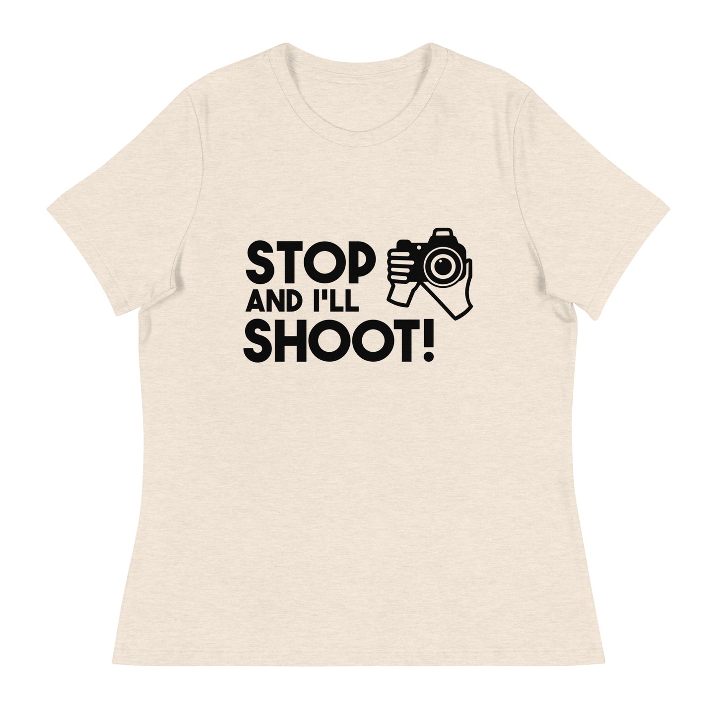 T-shirts pour fille - Arrête et je tire - Logo noir