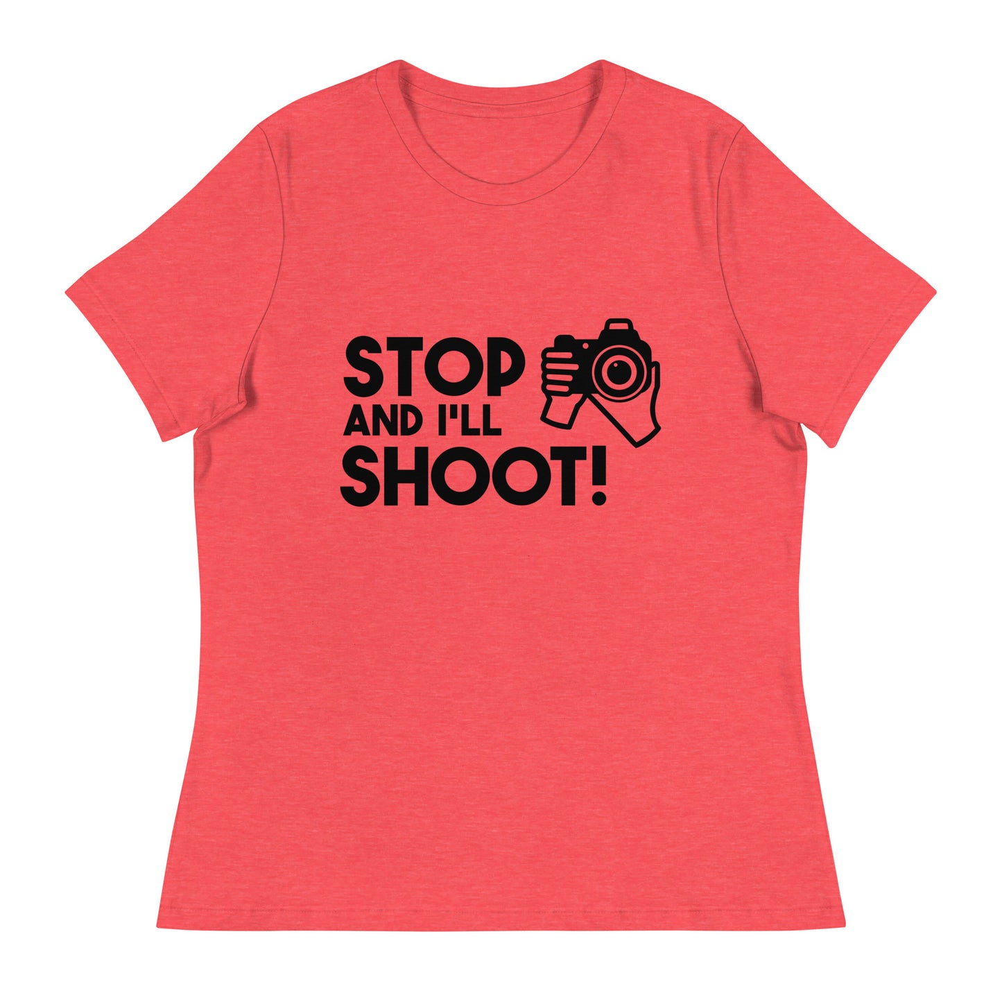 T-shirts pour fille - Arrête et je tire - Logo noir