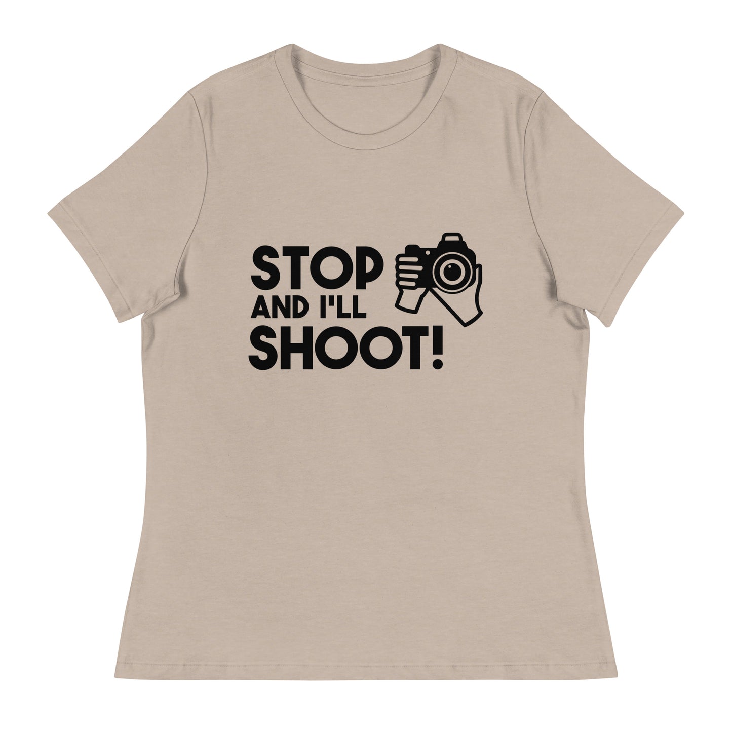 T-shirts pour fille - Arrête et je tire - Logo noir