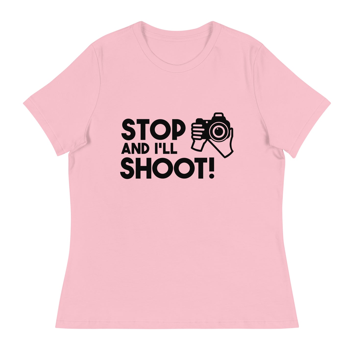 T-shirts pour fille - Arrête et je tire - Logo noir