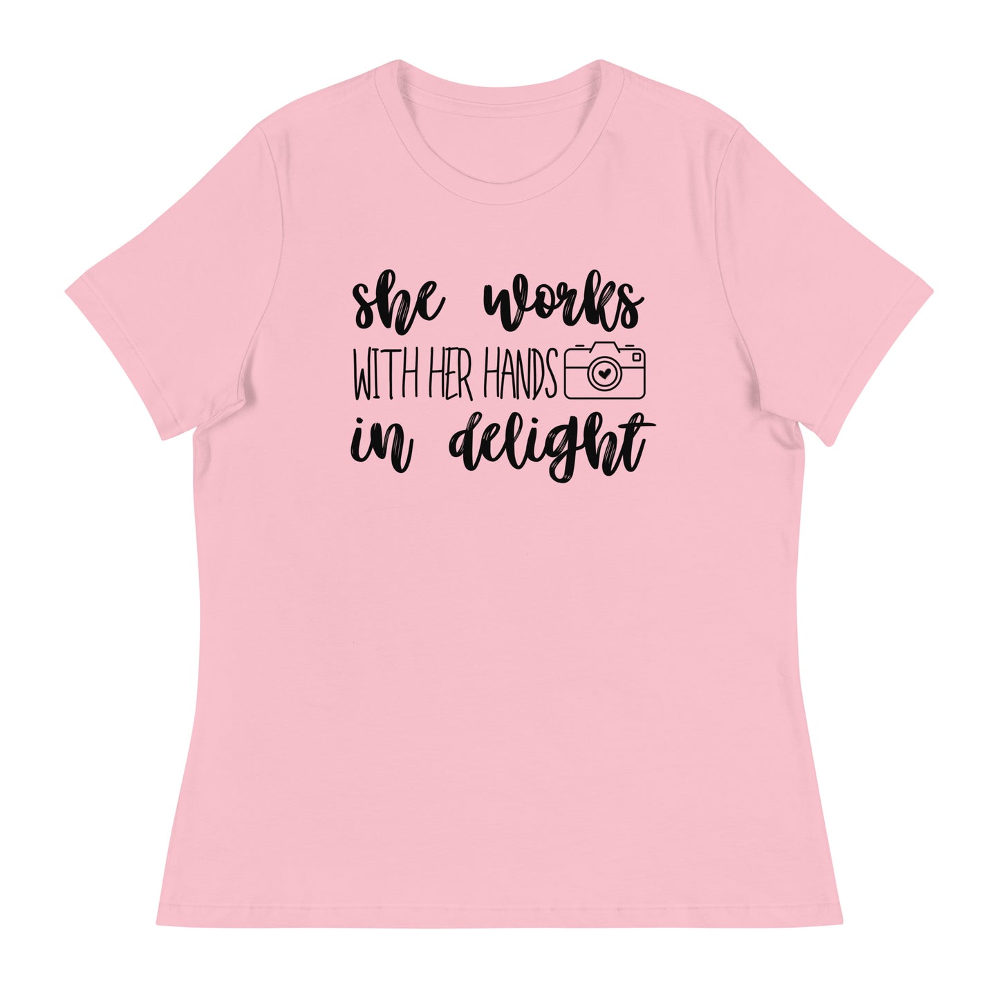 T-shirts fille - Elle travaille avec ses mains - Logo noir