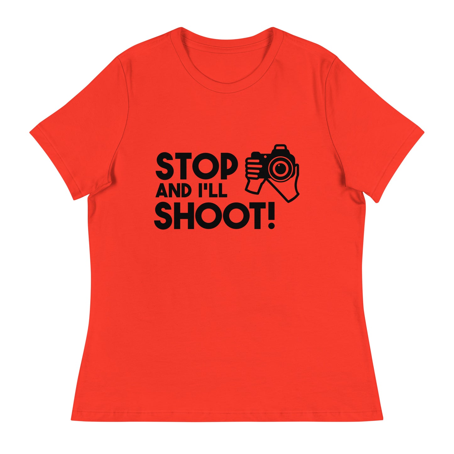 T-shirts pour fille - Arrête et je tire - Logo noir