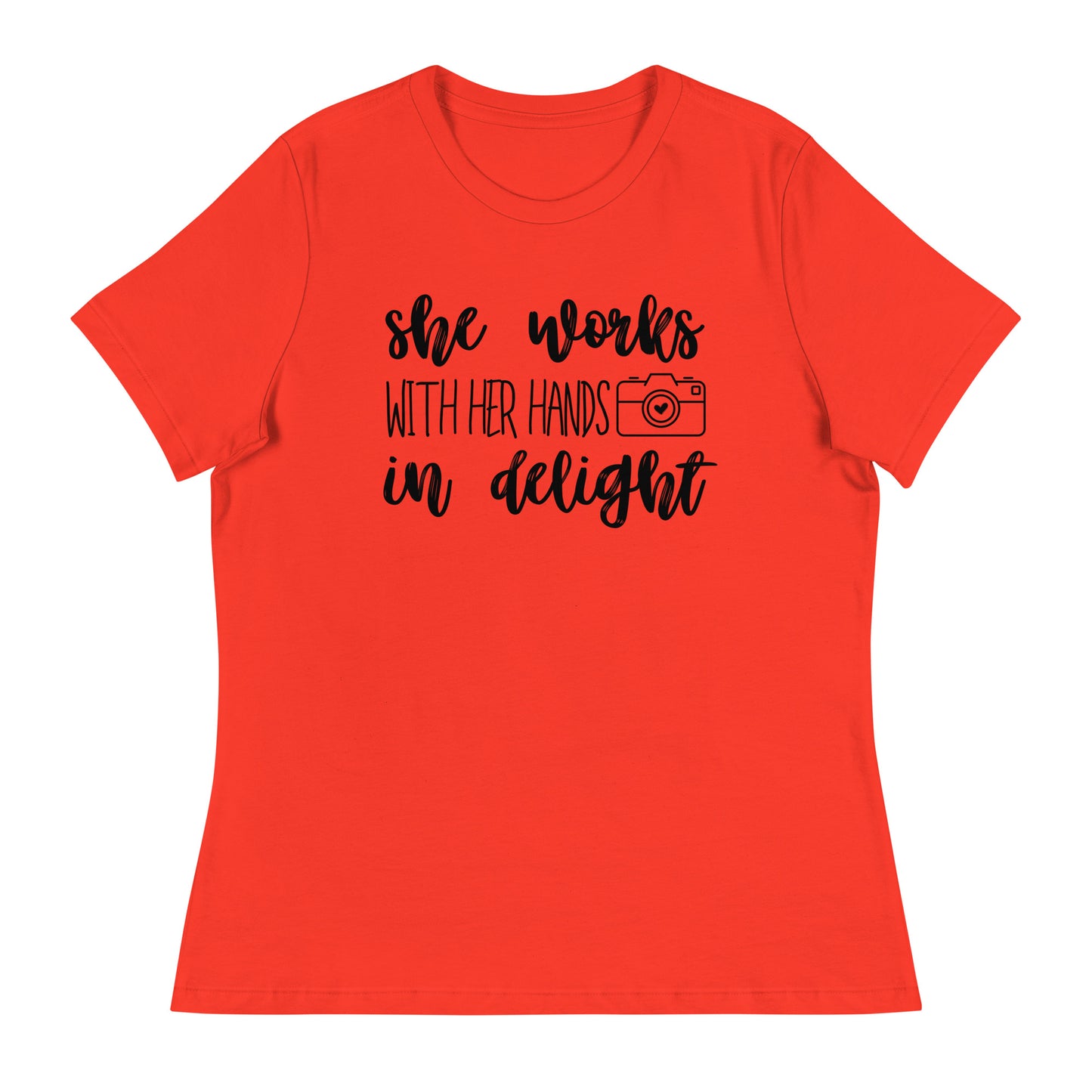 T-shirts fille - Elle travaille avec ses mains - Logo noir