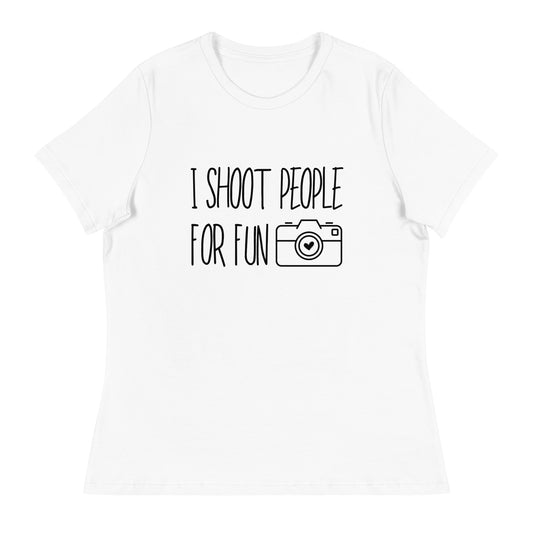 T-shirts pour fille - je tire pour le plaisir - Logo noir
