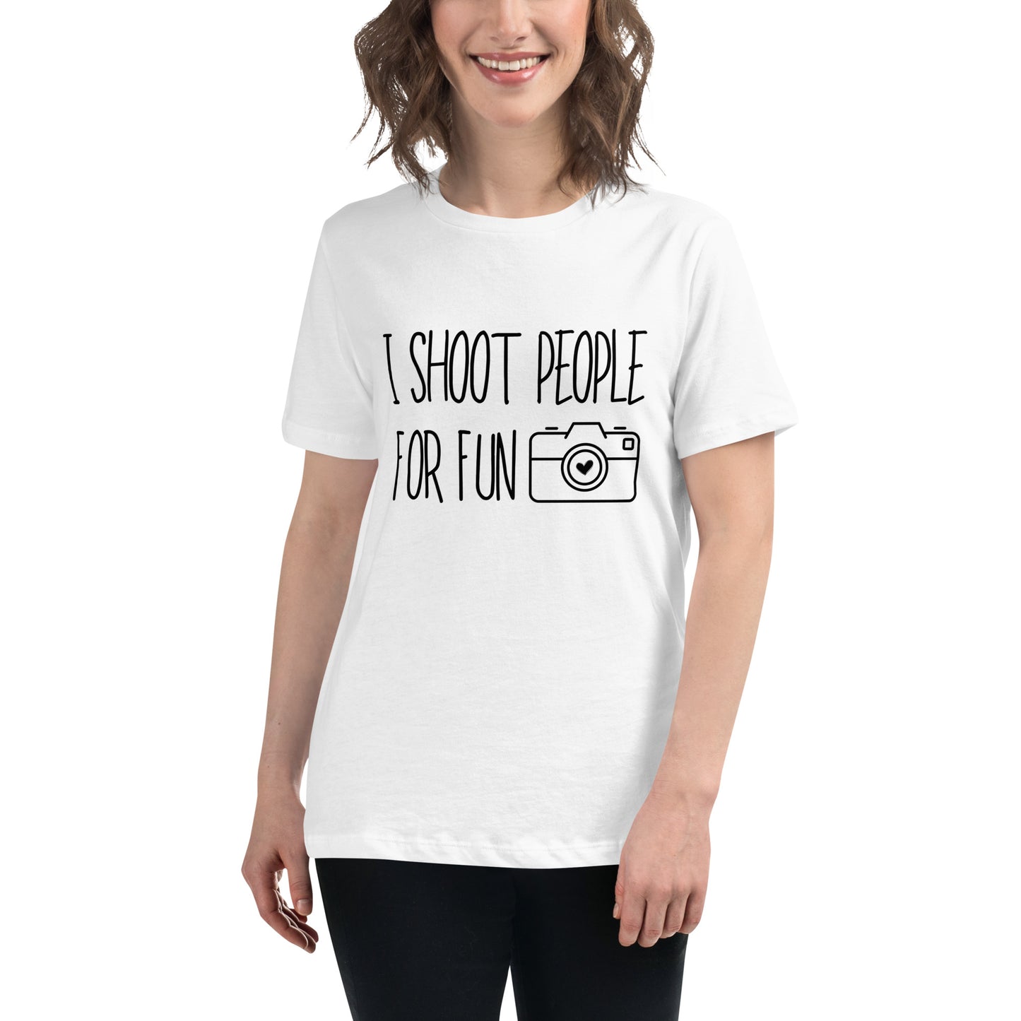 T-shirts pour fille - je tire pour le plaisir - Logo noir