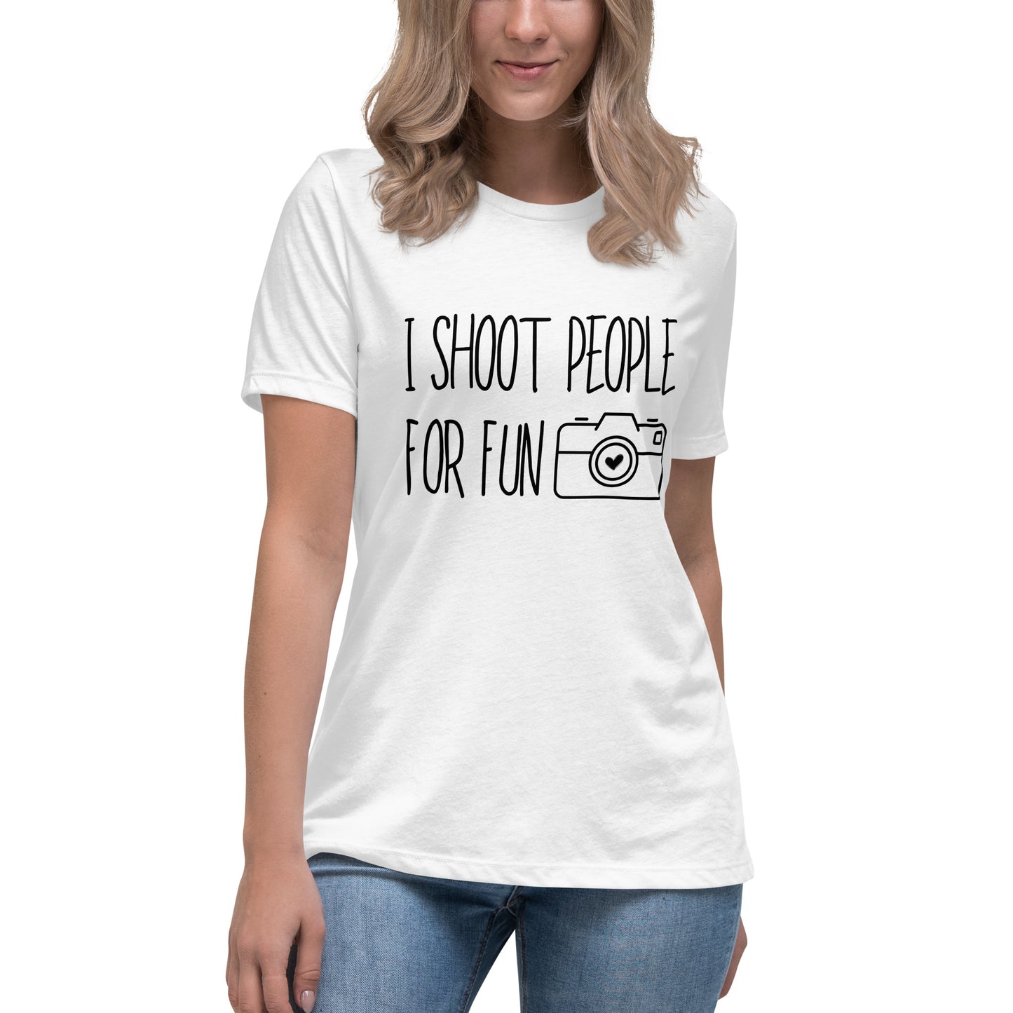 T-shirts pour fille - je tire pour le plaisir - Logo noir