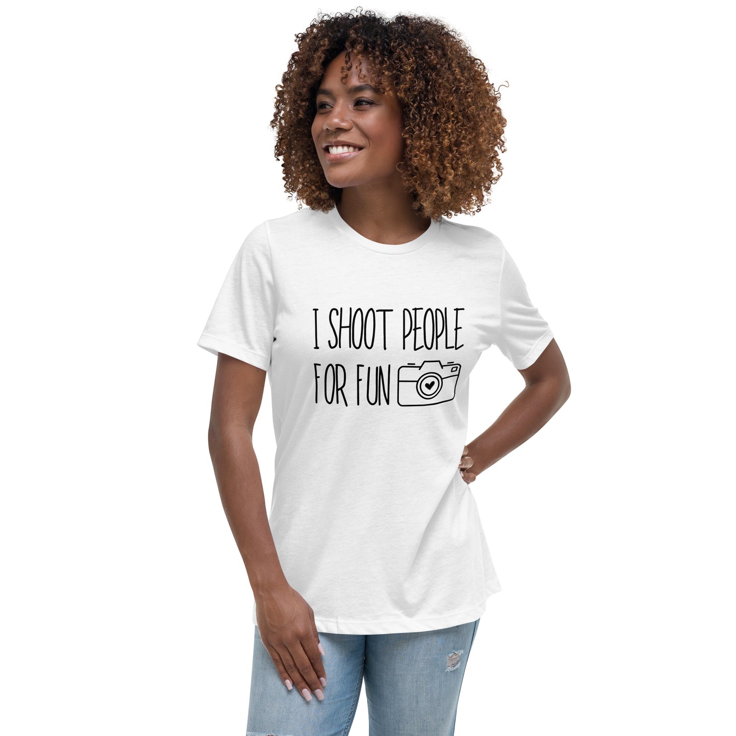 T-shirts pour fille - je tire pour le plaisir - Logo noir