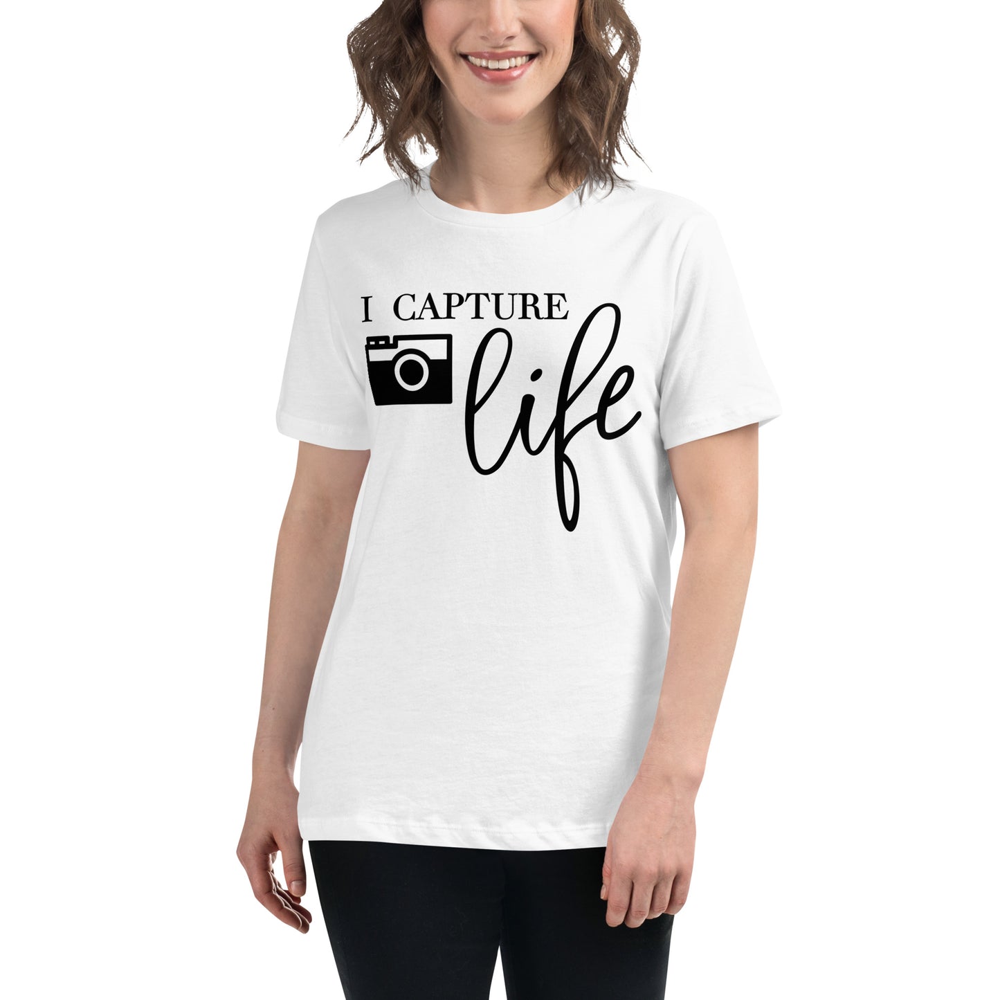 T-shirts fille - je capture la vie - Logo noir