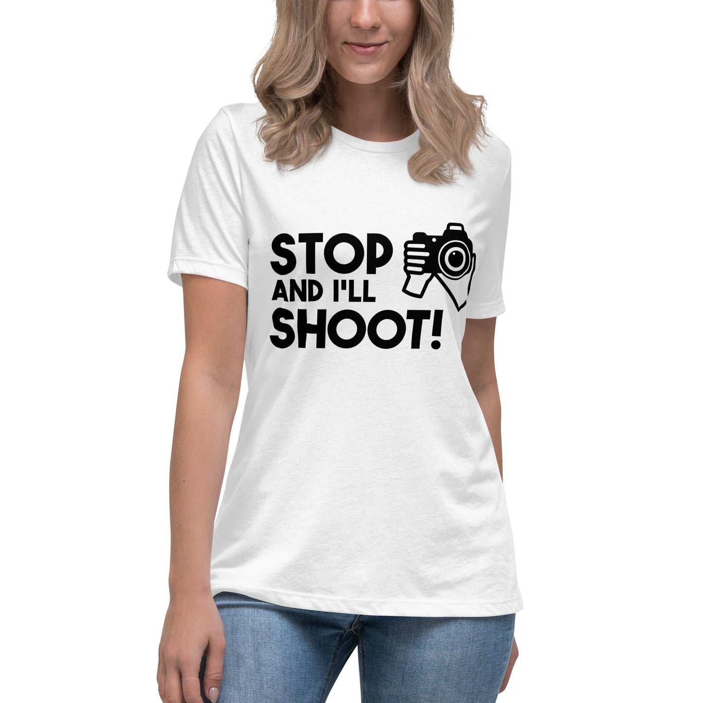 T-shirts pour fille - Arrête et je tire - Logo noir