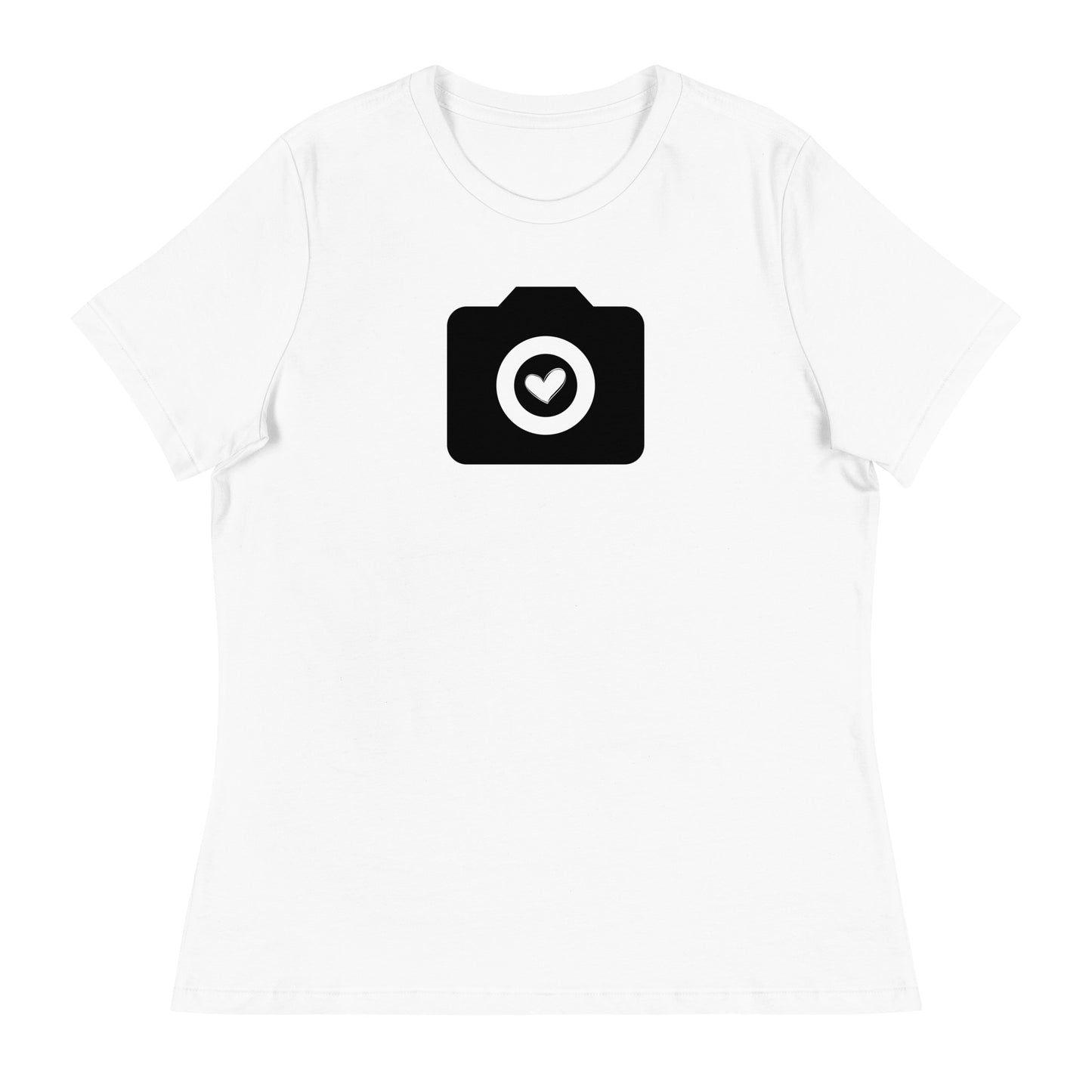 T-shirts fille - appareil photo - Logo noir