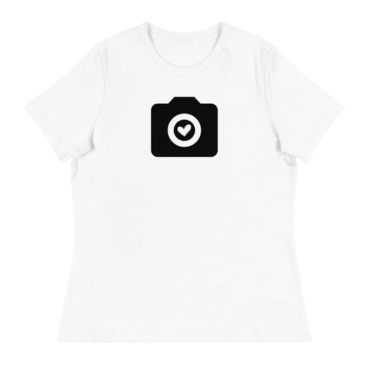 T-shirts fille - appareil photo - Logo noir