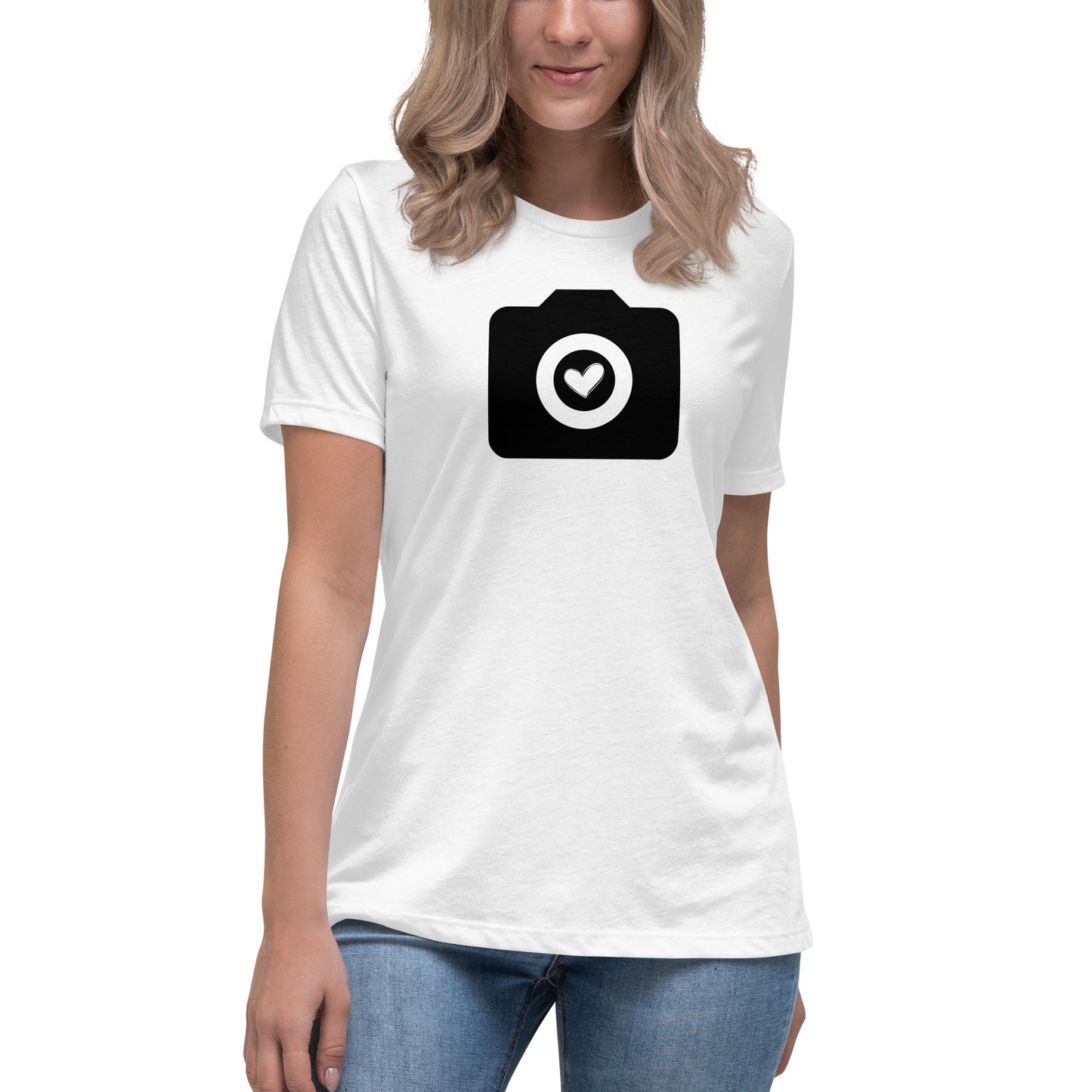 T-shirts fille - appareil photo - Logo noir