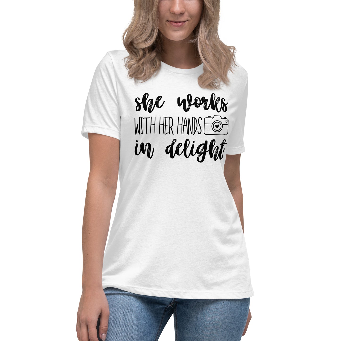 T-shirts fille - Elle travaille avec ses mains - Logo noir