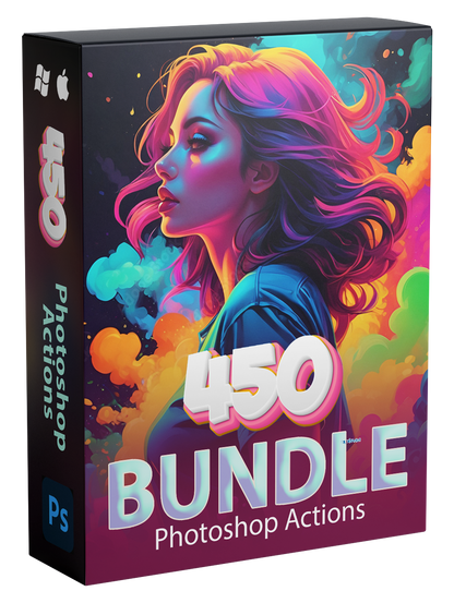 +450 - Photoshop Actions - Bundle - Mises à jour gratuites à vie