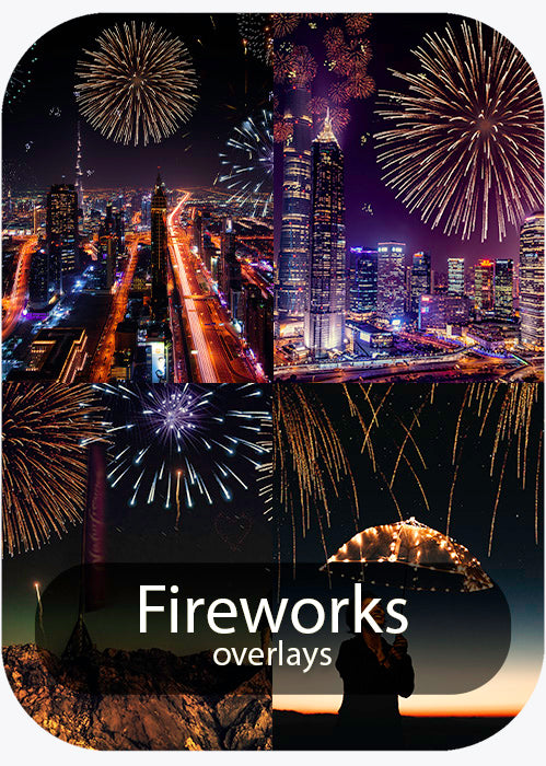 feux d'artifice - Superpositions