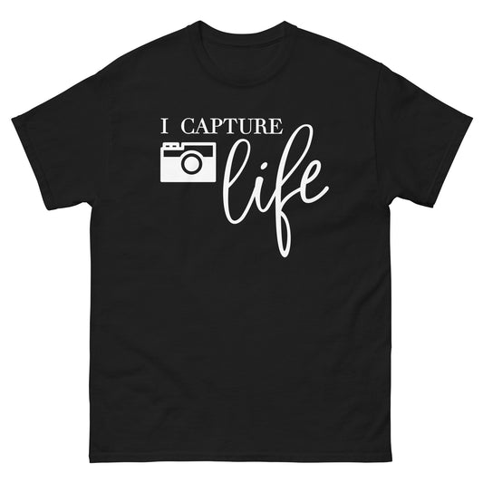 Men Tees - I capture life - White Logo