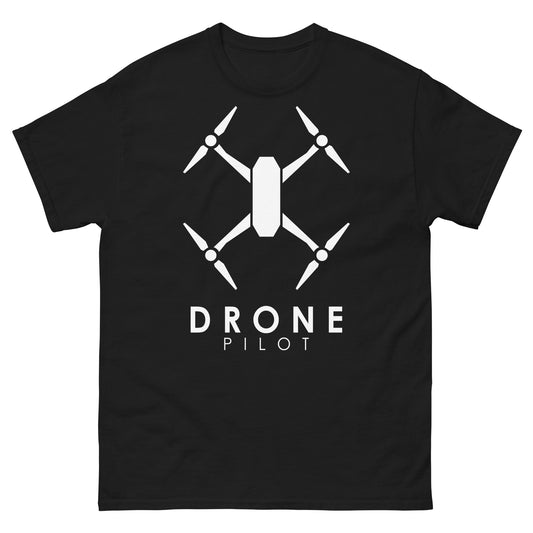 T-shirt da uomo - Pilota di droni - Logo bianco
