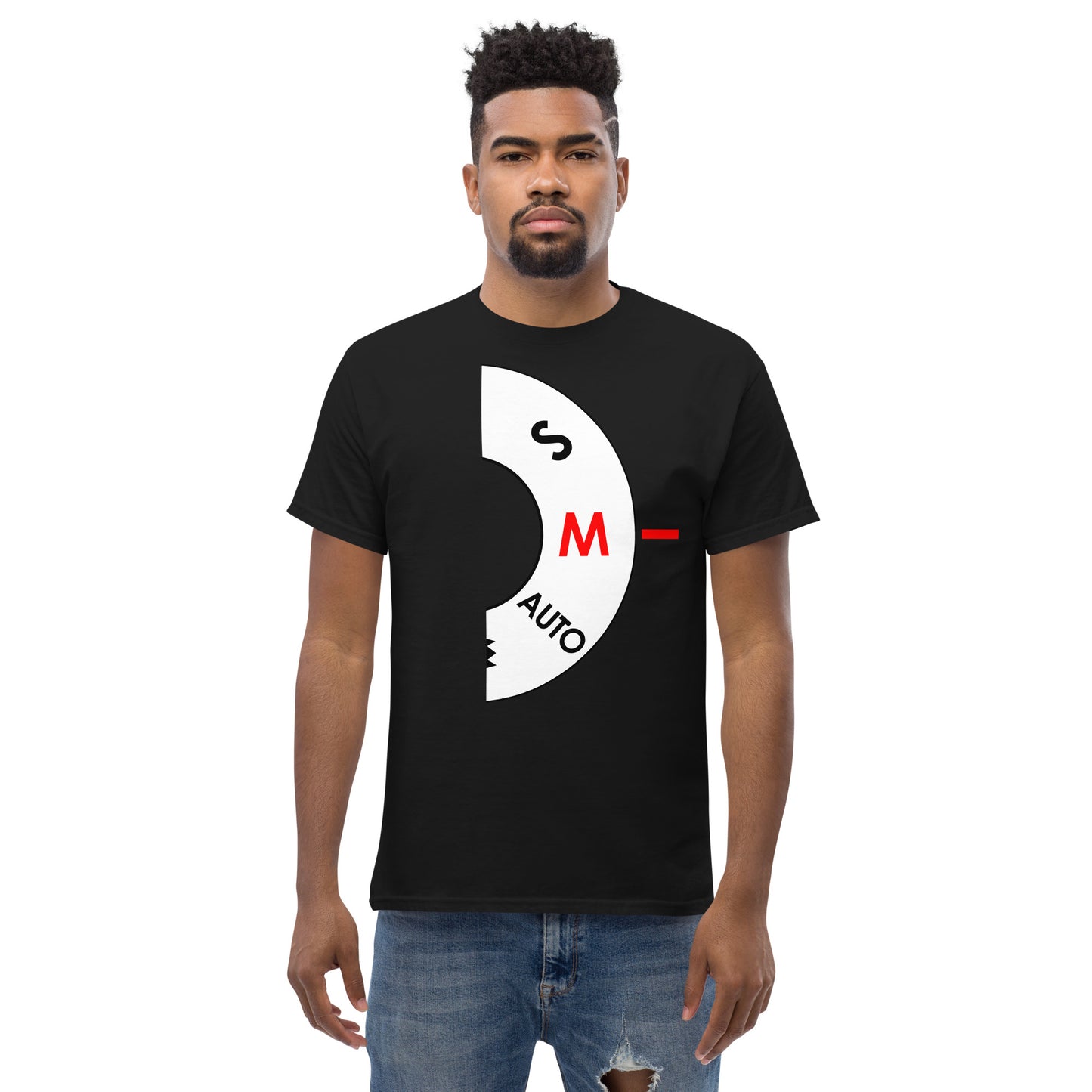 Männer-T-Shirts - Handbuch - Weißes Logo