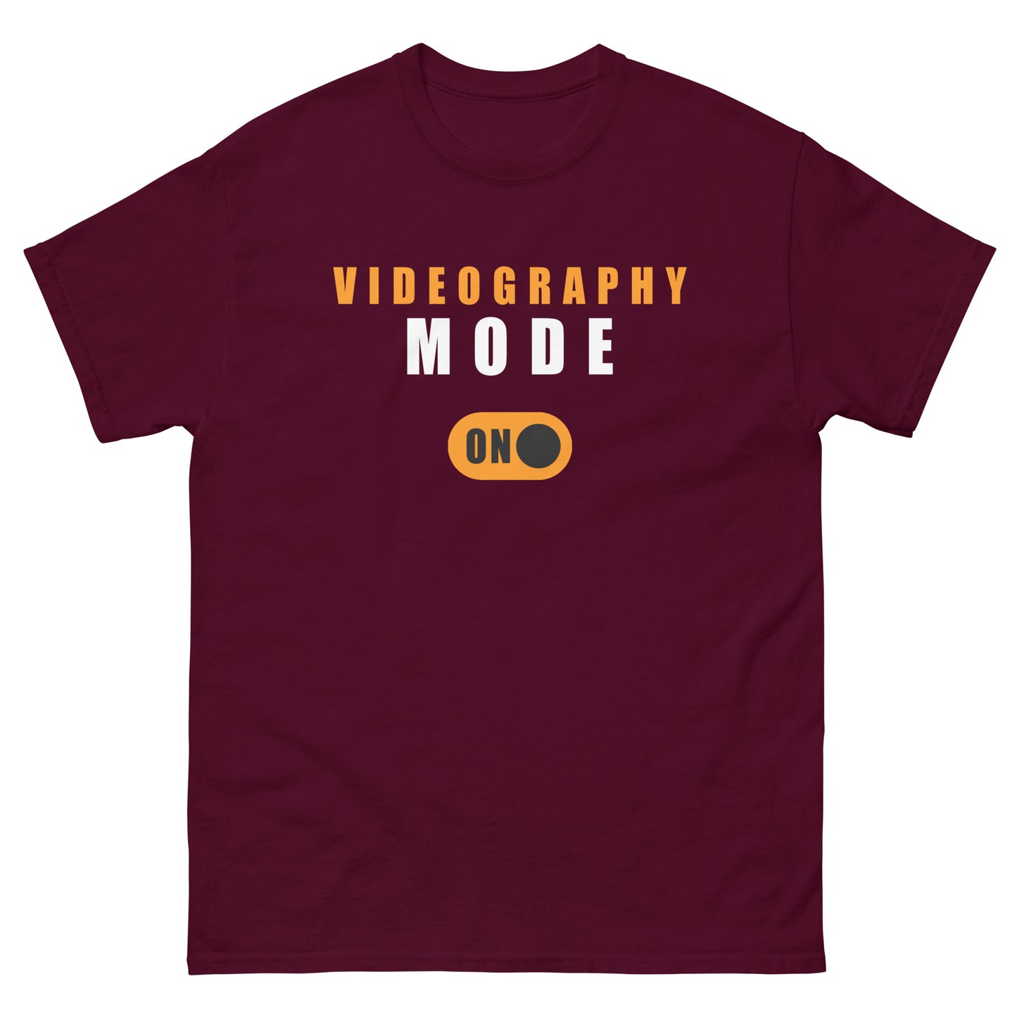 Männer-T-Shirts - Videografie-Modus - weißes Logo