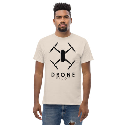 Männer T-Shirts - Drohnenpilot - Schwarzes Logo