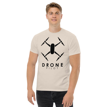 Camisetas de hombre - Piloto de drones - Logotipo negro