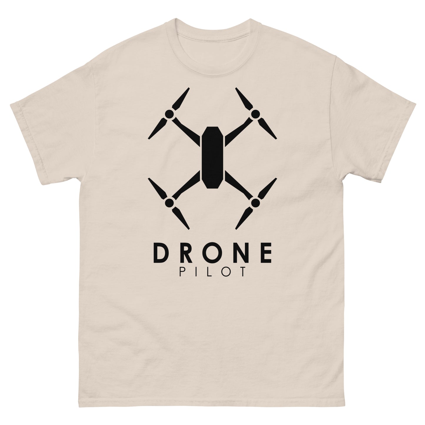 T-shirt da uomo - Pilota di droni - Logo nero
