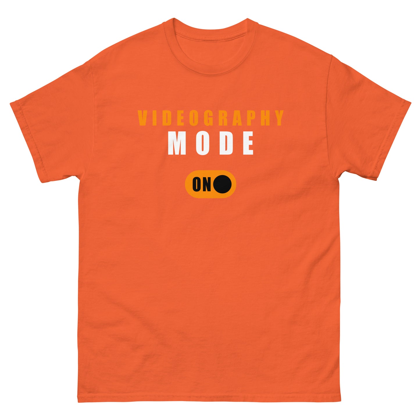 Männer-T-Shirts - Videografie-Modus - weißes Logo