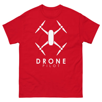 Camisetas de hombre - Piloto de drones - Logotipo blanco