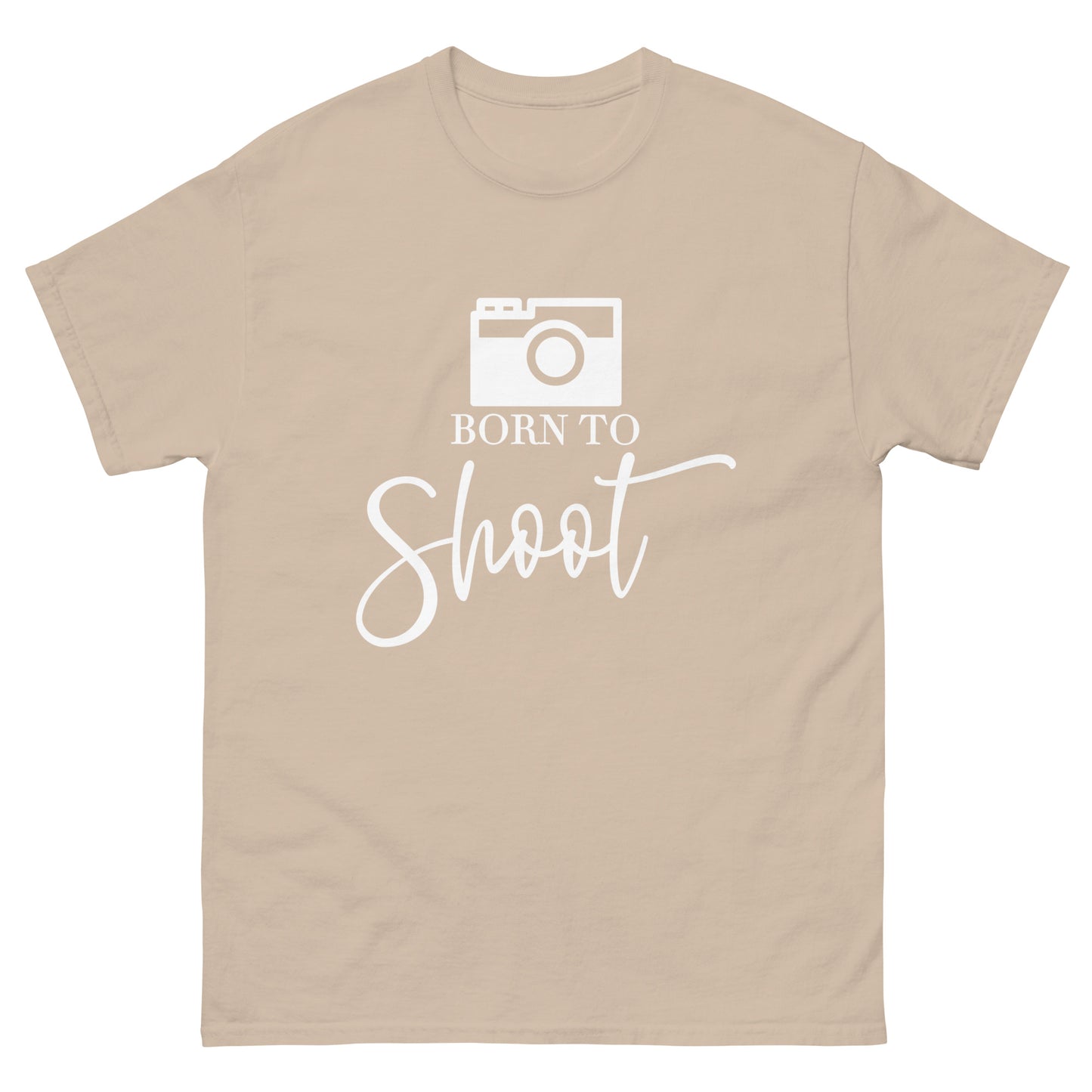 Herren T-Shirts - Born to shoot - Weißes Logo