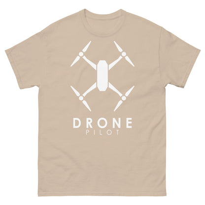 Camisetas de hombre - Piloto de drones - Logotipo blanco