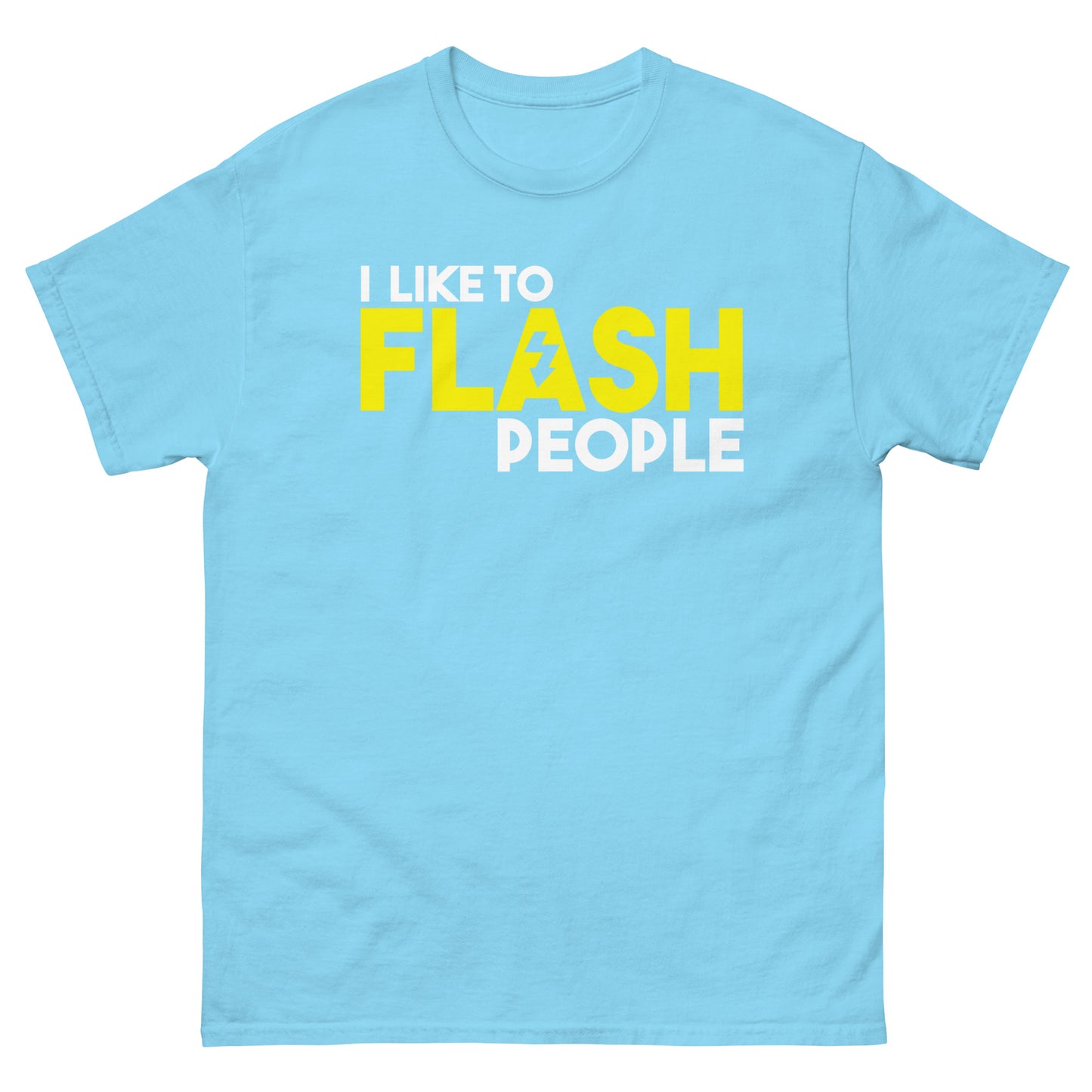 Men Tees - I like to flash -  White Logo