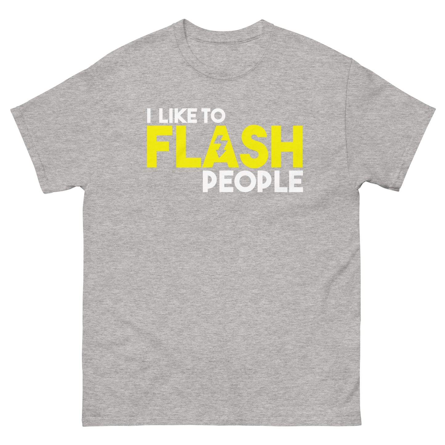Men Tees - I like to flash -  White Logo