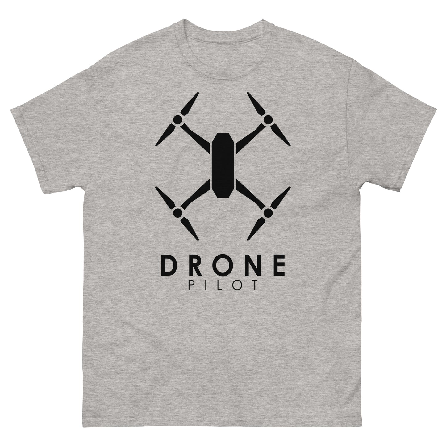 T-shirt da uomo - Pilota di droni - Logo nero