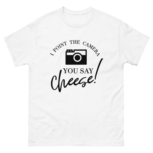 T-shirt da uomo - You say cheese - Logo nero