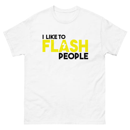 T-shirts Homme - J'aime flasher - Logo Blanc