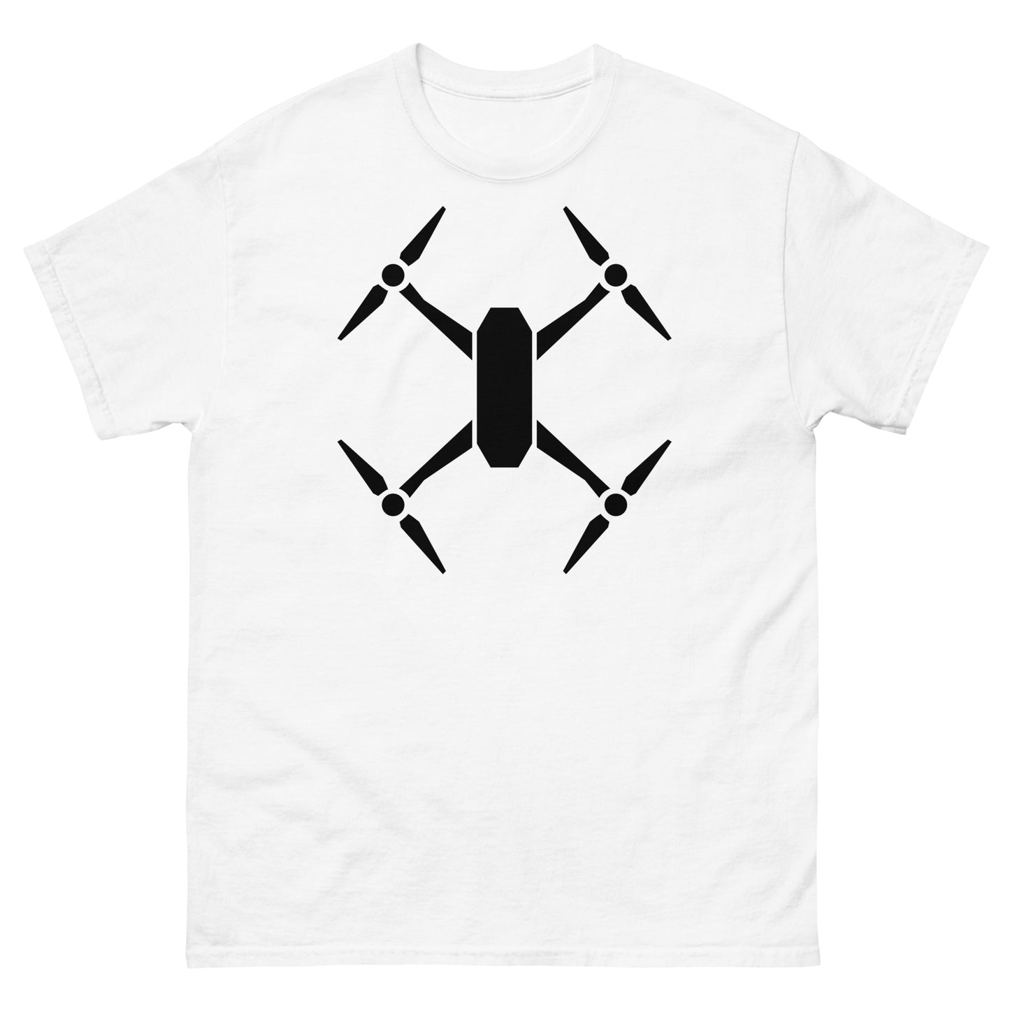 Männer T-Shirts - Drohne - Schwarzes Logo