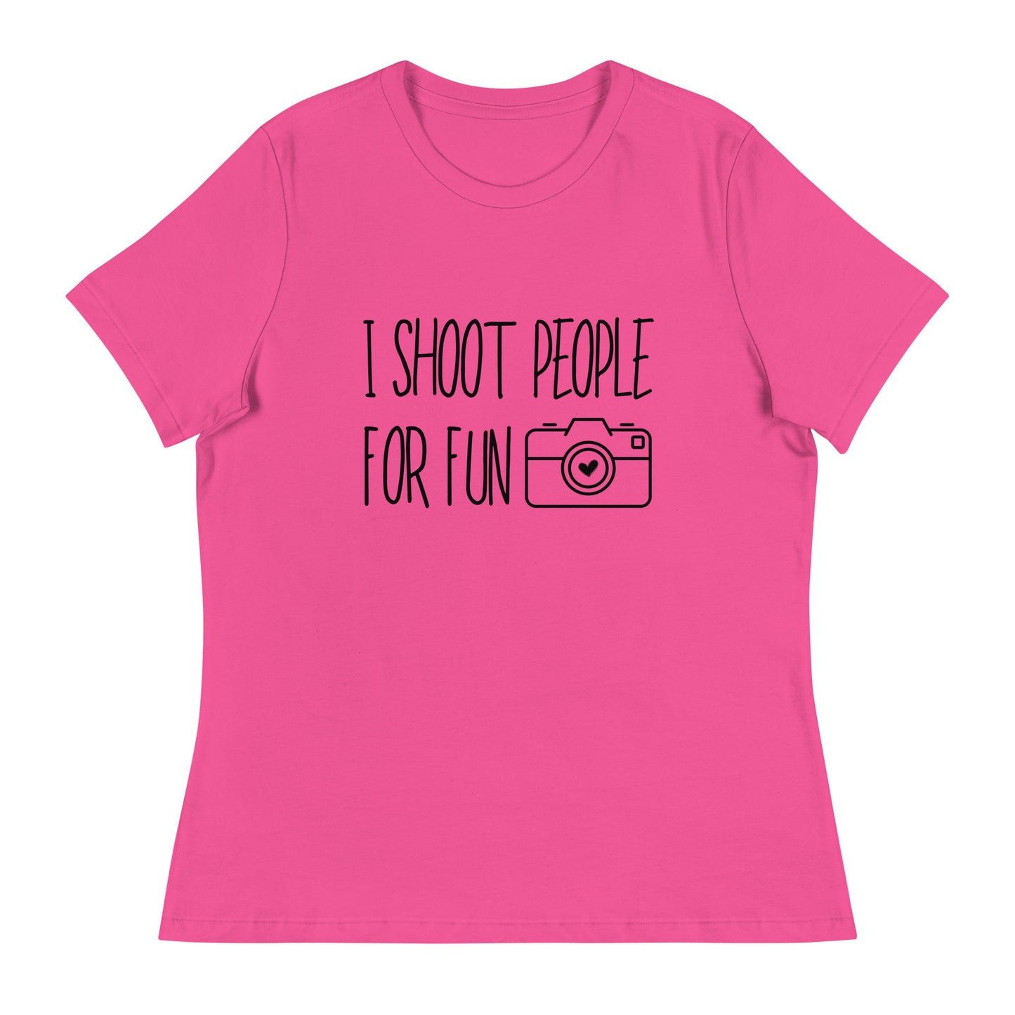 Mädchen-T-Shirts - ich schieße zum Spaß - schwarzes Logo