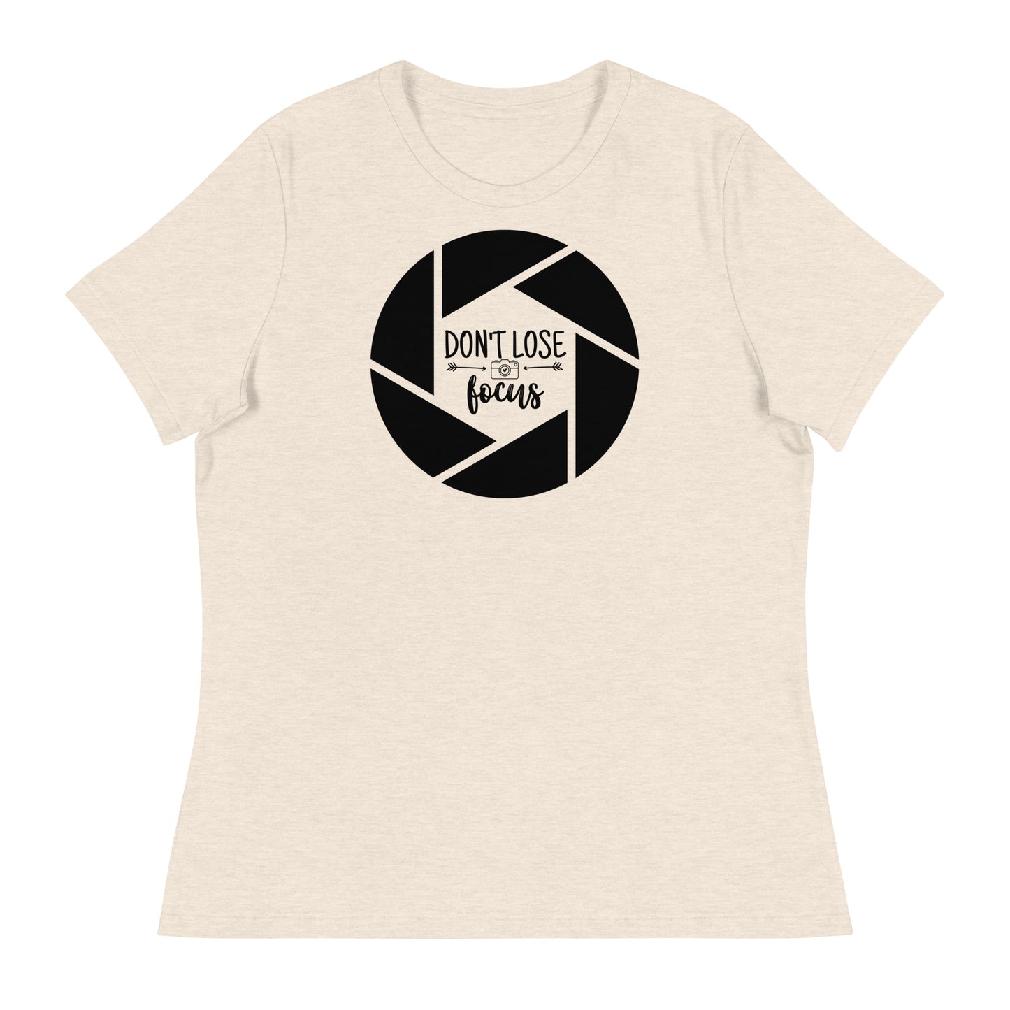 Mädchen-T-Shirts - Verlieren Sie nicht den Fokus - Schwarzes Logo