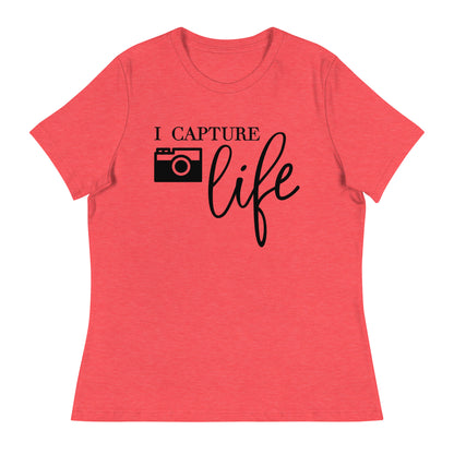Magliette da ragazza - i capture life - Logo nero
