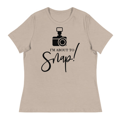 Girl Tees - I'm about to snap - Schwarzes Logo