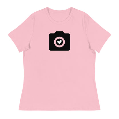 T-shirts fille - appareil photo - Logo noir
