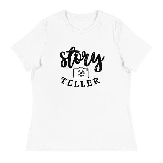 T-shirt da ragazza - Story Teller - Logo nero