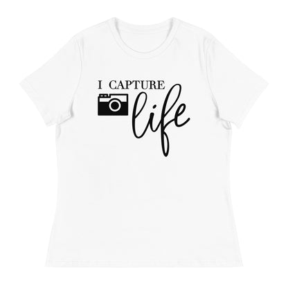T-shirts fille - je capture la vie - Logo noir