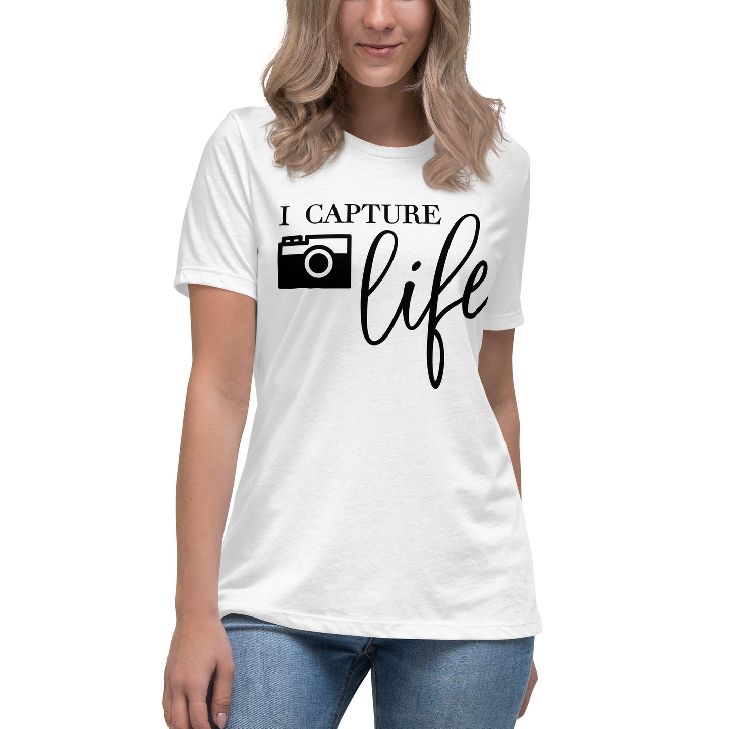 T-shirts fille - je capture la vie - Logo noir