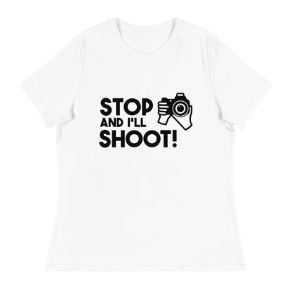 T-shirts pour fille - Arrête et je tire - Logo noir
