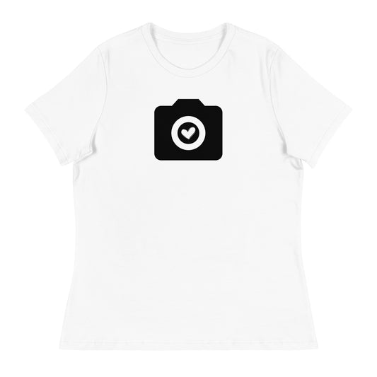 T-shirt Ragazza - macchina fotografica - Logo Nero